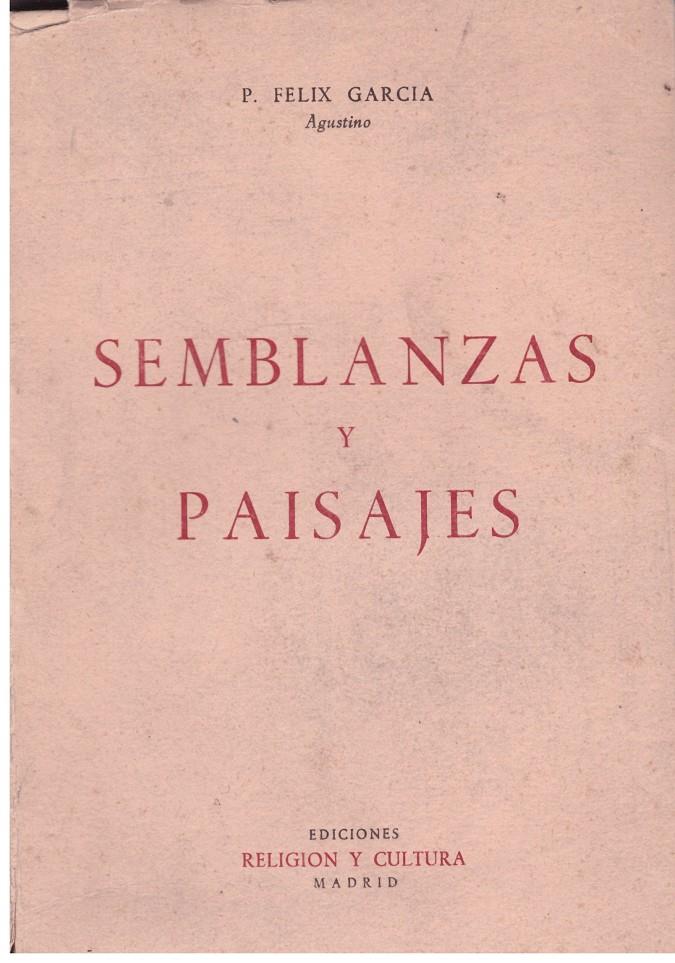 SEMBLANZAS Y PAISAJES | 9999900174526 | GARCIA, P. FELIX | Llibres de Companyia - Libros de segunda mano Barcelona