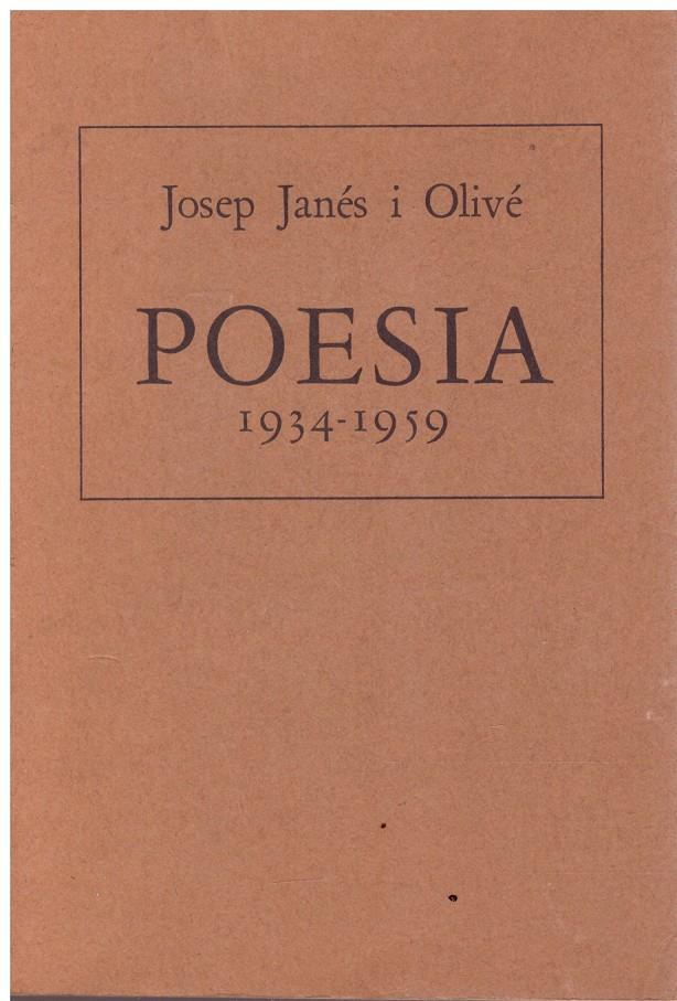 POESIA 1934-1959 | 9999900210859 | Janés i Olivé, Josep | Llibres de Companyia - Libros de segunda mano Barcelona