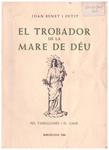 EL TROBADOR DE LA MARE DE DÉU | 9999900189575 | Benet i Petit, Joan | Llibres de Companyia - Libros de segunda mano Barcelona