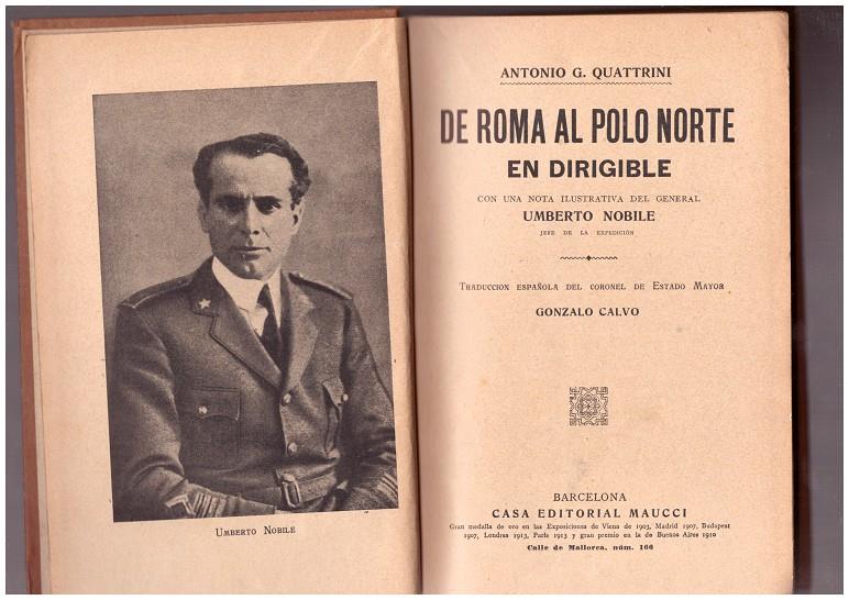 DE ROMA AL POLO NORTE EN DIRIGIBLE | 9999900017489 | Quattrini, A. G. | Llibres de Companyia - Libros de segunda mano Barcelona