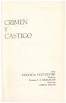 CRIMEN Y CASTIGO | 9999900101300 | Dostoievsky, Fiodor M | Llibres de Companyia - Libros de segunda mano Barcelona