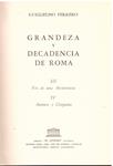 GRANDEZA Y DECADENCIA DE ROMA 2 TOMOS | 9999900185850 | FERRERO, GUGLIELMO | Llibres de Companyia - Libros de segunda mano Barcelona