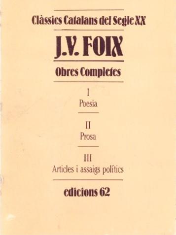 J. V. FOIX | 9999900230345 | Foix, J.V. | Llibres de Companyia - Libros de segunda mano Barcelona