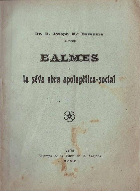 BALMES  | 9999900229158 | Baranera, Joseph Mª | Llibres de Companyia - Libros de segunda mano Barcelona