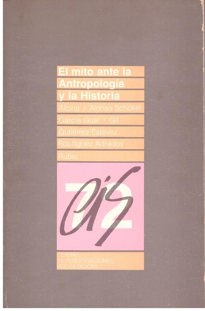 EL MITO ANTE LA ANTROPOLOGIA Y LA HISTORIA | 9999900189759 | AA.VV | Llibres de Companyia - Libros de segunda mano Barcelona