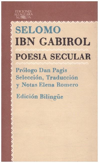 POESIA SECULAR | 9999900226041 | Gabirol, Ibn Selomo | Llibres de Companyia - Libros de segunda mano Barcelona