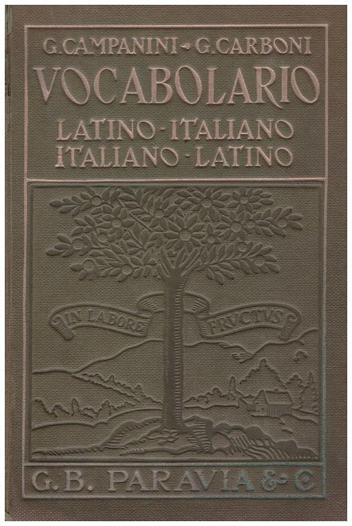 VOCABOLARIO LATINO - ITALIANO/ITALIANO - LATINO | 9999900039412 | Campanini, G ; Carboni, G | Llibres de Companyia - Libros de segunda mano Barcelona