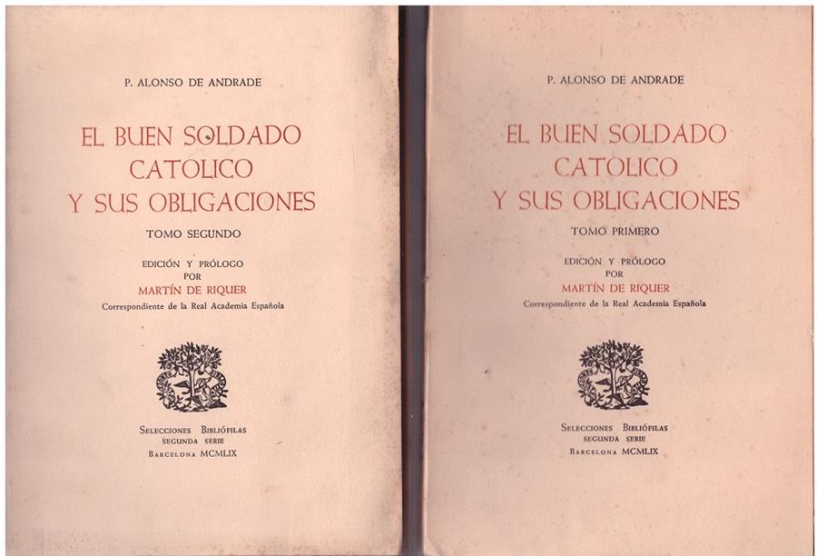 EL BUEN SOLDADO CATOLICO Y SUS OBLIGACIONES 2 TOMOS | 9999900173420 | ANDRADE, ALONSO DE | Llibres de Companyia - Libros de segunda mano Barcelona