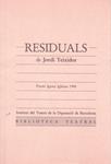 RESIDUALS | 9999900033021 | Teixidor, Jordi | Llibres de Companyia - Libros de segunda mano Barcelona