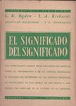 EL SIGNIFICADO DEL SIGNIFICADO | 9999900231090 | Ogden, C. K. y Richards, I. A.  | Llibres de Companyia - Libros de segunda mano Barcelona
