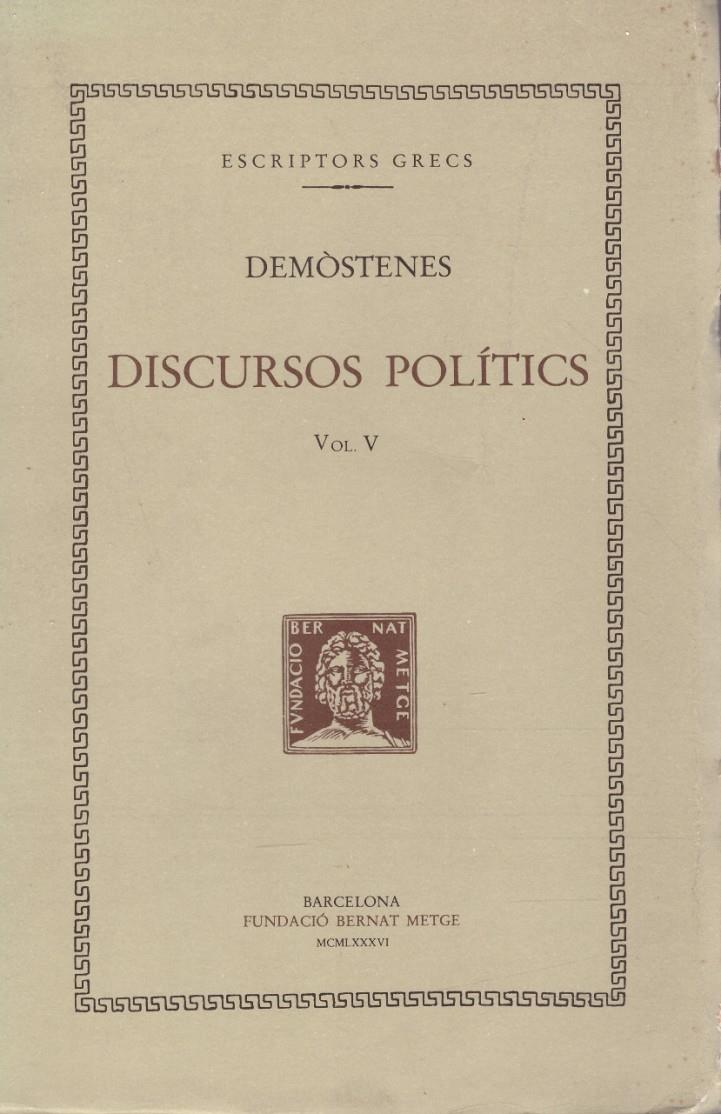 DISCURSOS POLÍTICS | 9999900013344 | DEMÒSTENES | Llibres de Companyia - Libros de segunda mano Barcelona