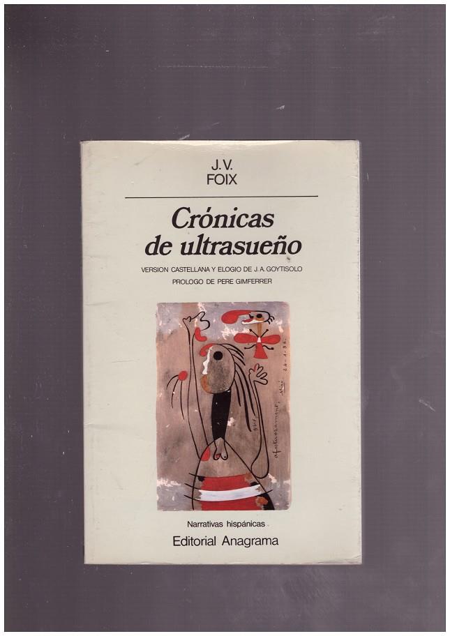 CRONICAS DE ULTRASUEÑO. | 9999900021905 | Foix, J.V. | Llibres de Companyia - Libros de segunda mano Barcelona