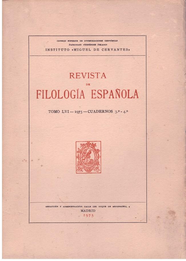 REVISTA DE FILOLOGIA ESPAÑOLA | 9999900188349 | Llibres de Companyia - Libros de segunda mano Barcelona