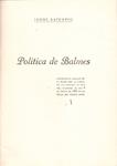 POLÍTIVA DE BALMES | 9999900229127 | Raventós, Jaume. | Llibres de Companyia - Libros de segunda mano Barcelona