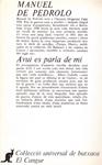 AVUI ES PARLA DE MI | 9999900221077 | Pedrolo, Manuel | Llibres de Companyia - Libros de segunda mano Barcelona