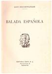 BALADA ESPAÑOLA | 9999900100891 | Feuchtwanger, Lion | Llibres de Companyia - Libros de segunda mano Barcelona
