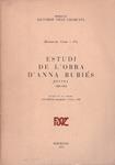 ESTUDI DE L'OBRA D'ANNA RUBIÉS | 9999900233483 | Costa i Via, Montserrat  | Llibres de Companyia - Libros de segunda mano Barcelona