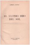EL ULTIMO HIJO DEL SOL | 9999900225563 | Bassas, Liberta | Llibres de Companyia - Libros de segunda mano Barcelona