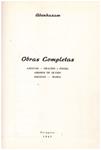 OBRAS COMPLETAS | 9999900233292 | Abenhazam | Llibres de Companyia - Libros de segunda mano Barcelona