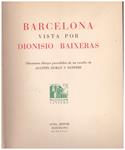 BARCELONA vista por Dionisio Baixeras | 9999900090482 | Baixeras, Dionisio | Llibres de Companyia - Libros de segunda mano Barcelona
