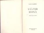 L'ÚLTIM REPLÀ | 9999900227550 | Espinàs, Josep Mª | Llibres de Companyia - Libros de segunda mano Barcelona