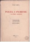 POESIA I SNOBISME | 9999900226539 | Arús, Joan | Llibres de Companyia - Libros de segunda mano Barcelona