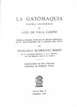 La Gatomaquia. Poema jocoserio. Edición preparada en el tricentenario de la muerte del poeta | 9999900241266 | Lope de Vega Carpio | Libros antiguos y de segunda mano con historia