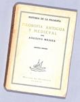 Filosofía antigua y medieval | 9999900240528 | Messer, Augusto | Libros antiguos y de segunda mano con historia