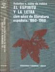 EL ESPIRITU Y LA LETRA | 9999900228595 | Sainz de Robles, Federico C. | Llibres de Companyia - Libros de segunda mano Barcelona