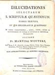 DILUCIDATIONES SELECTARUM S.SCRIPTURAE QUESTIONUM | 9999900239515 | Martino Wouters | Llibres de Companyia - Libros de segunda mano Barcelona