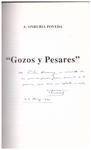 GOZOS Y PESARES | 9999900113594 | Onrubia Poveda, Antonio | Libros antiguos y de segunda mano con historia