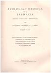 APOLOGÍA HISTÓRICA DE LA FARMACIA | 9999900132755 | Novellas y Roig, Antonio | Libros antiguos y de segunda mano con historia
