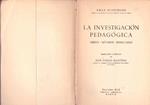 LA INVESTIGACION PEDAGOGICA  | 9999900227482 | Planchard, Emile | Llibres de Companyia - Libros de segunda mano Barcelona