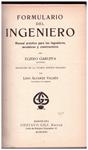 FORMULARIO DEL INGENIERO | 9999900213751 | Garuffa, Egidio | Llibres de Companyia - Libros de segunda mano Barcelona