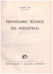 PRONTUARIO TÉCNICO DEL INDUSTRIAL | 9999900117820 | Costa Coll, T | Llibres de Companyia - Libros de segunda mano Barcelona