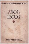 AÑOS Y LEGUAS | 9999900096958 | Miró, Gabriel | Libros antiguos y de segunda mano con historia