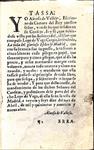PLANCHA: TASSA Y  ERRATA POR ALONFO DE VALLEJO SOBRE EL LIBRO DE LOPE DE VEGA | 9999900235708 | Llibres de Companyia - Libros de segunda mano Barcelona