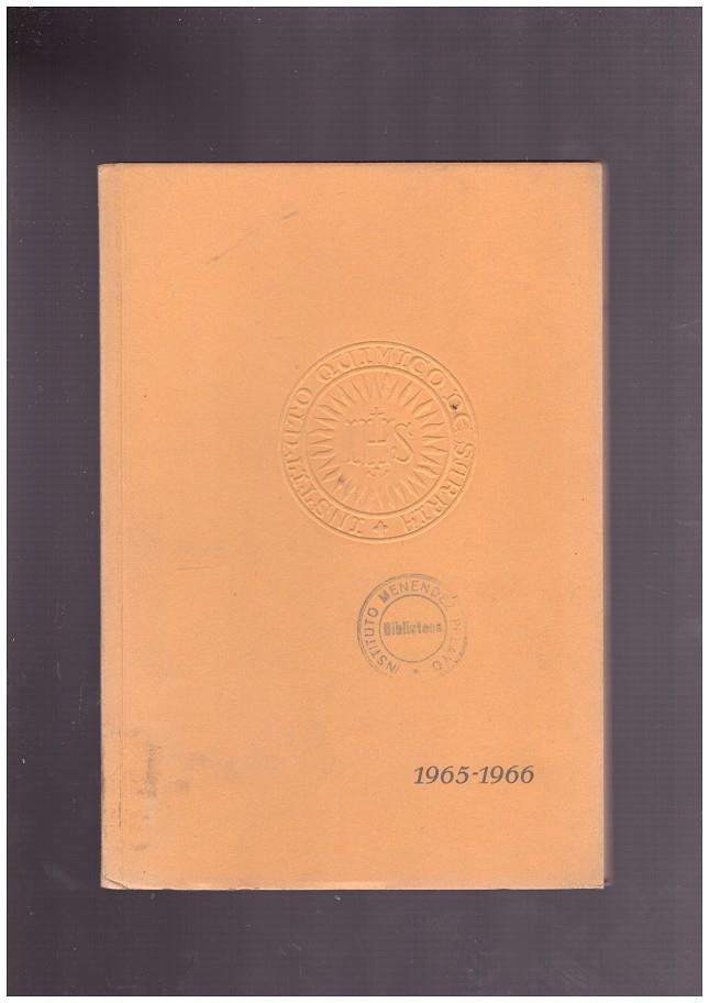 BOLETÍN ACADÉMICO DEL INSTITUTO QUÍMICO DE SARRIÀ 1965-1966. | 9999900013870 | Llibres de Companyia - Libros de segunda mano Barcelona