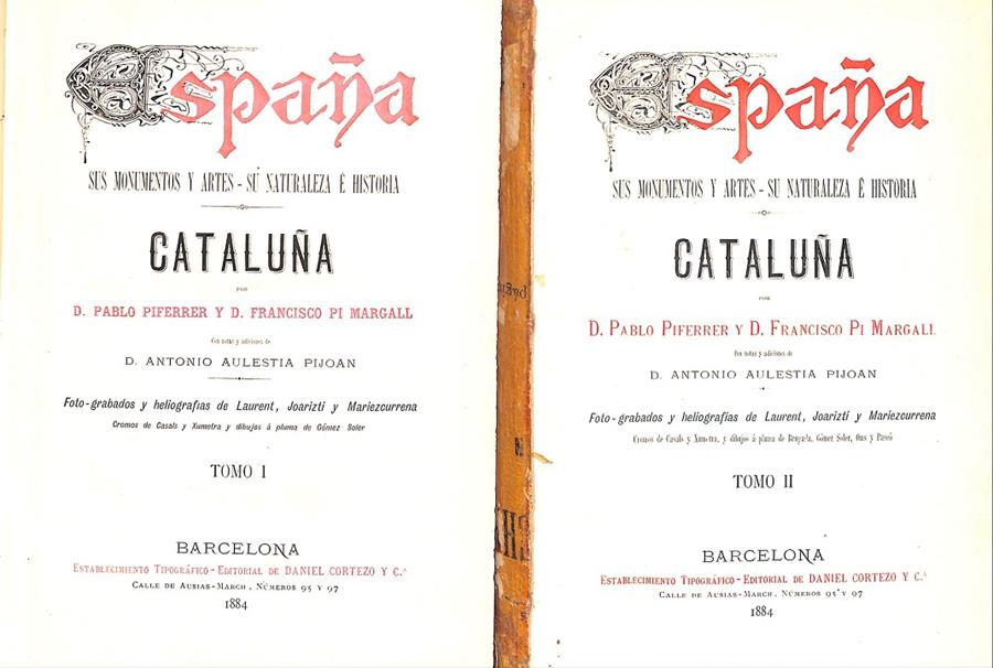 CATALUÑA 2 VOLS. ESPAÑA, SUS MONUMENTOS Y ARTES - SU NATURALEZA E HISTORIA | 9999900120097 | Piferrer, Pablo y Francisco Pi Margall | Llibres de Companyia - Libros de segunda mano Barcelona