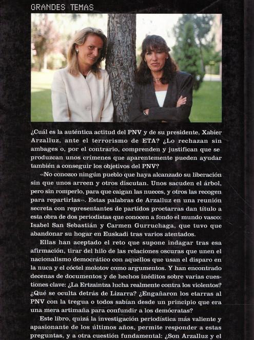 EL ARBOL Y LAS NUECES. La relación secreta entre ETA y PNV | 9999900093506 | San Sebastián, Isabel; Carmen Gurruchaga. | Llibres de Companyia - Libros de segunda mano Barcelona