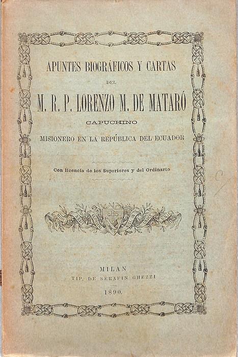 APUNTES BIOGRAFICOS Y CARTAS | 9999900240030 | LORENZO M. DE MARATÓ, MRP  | Llibres de Companyia - Libros de segunda mano Barcelona