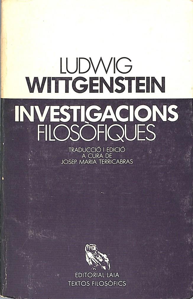 Investigacions filosòfiques | 9999900241099 | Wittgenstein, Ludwig | Libros antiguos y de segunda mano con historia