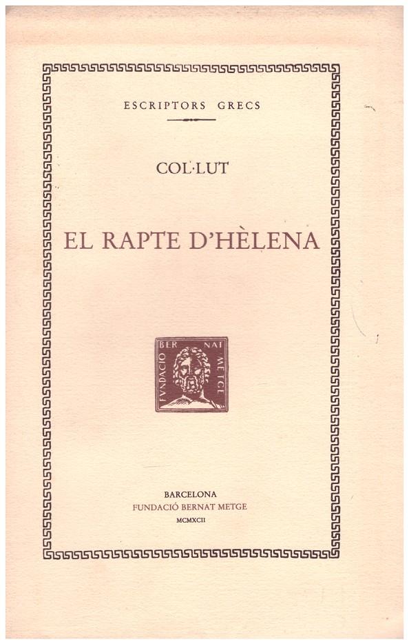 EL RAPTE D'HÈLENA | 9999900031560 | Col·lut | Llibres de Companyia - Libros de segunda mano Barcelona