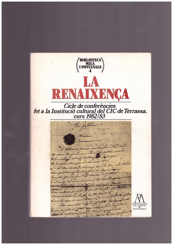 LA RENAIXENÇA | 9999900166125 | Llibres de Companyia - Libros de segunda mano Barcelona