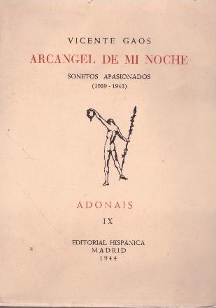 ARCANGEL DE MI NOCHE | 9999900230079 | Gaos, Vicente | Llibres de Companyia - Libros de segunda mano Barcelona