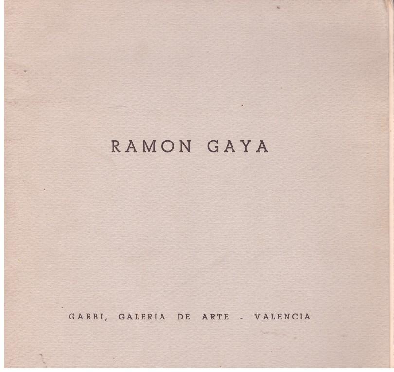 RAMON GAYA. Catálogo exposición | 9999900015379 | Massoni, L. | Llibres de Companyia - Libros de segunda mano Barcelona