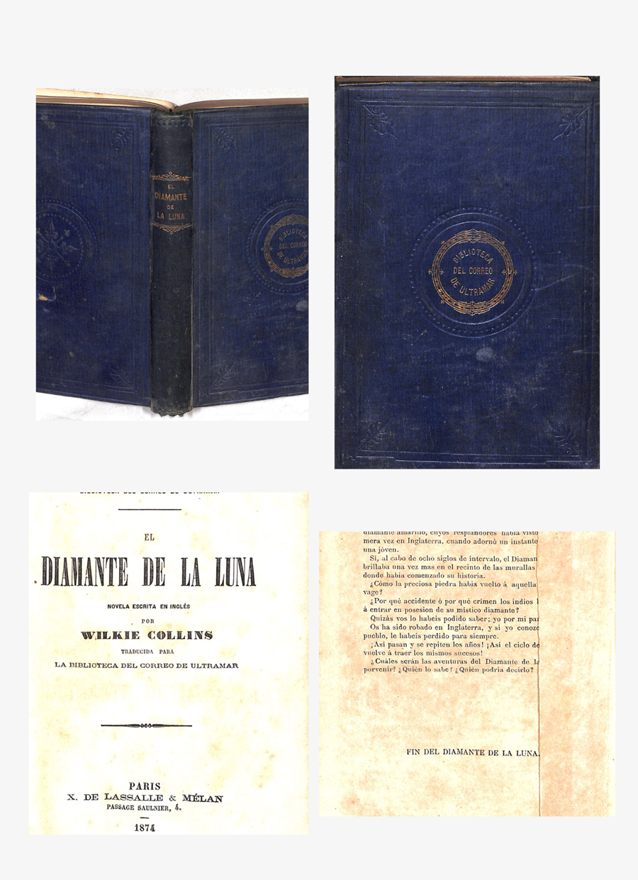 Wilkie Collins – El diamante de la luna, 1ª ed. 1874