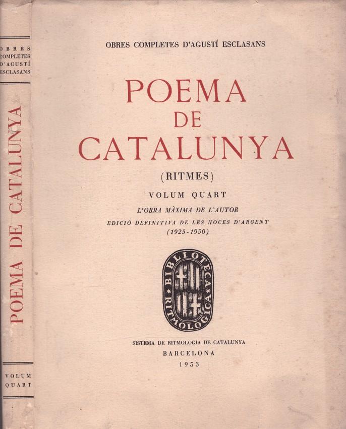 POEMA DE CATALUNYA | 9999900222289 | Esclasans, Agustí | Llibres de Companyia - Libros de segunda mano Barcelona