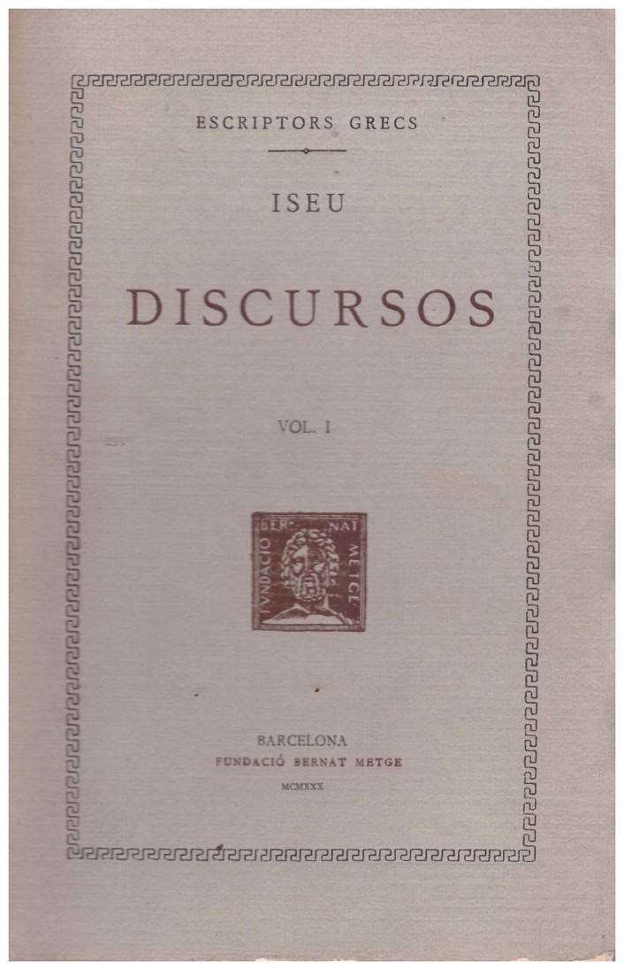 DISCURSOS VOL I | 9999900164725 | ISEU | Llibres de Companyia - Libros de segunda mano Barcelona