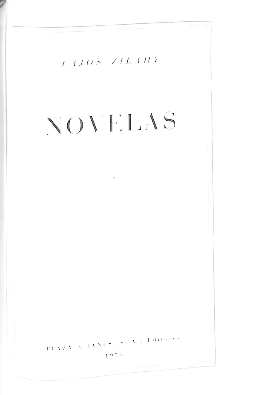 NOVELAS (vol. I.) | 9999900042986 | Zilahy, Lajos | Libros antiguos y de segunda mano con historia